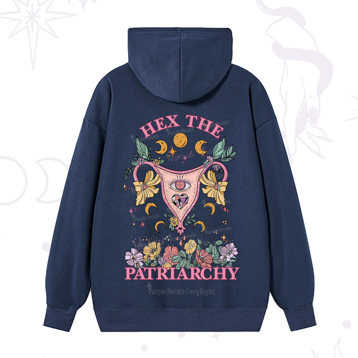 Purplehecate Hex the Patriarchy Feminist Power Hoodie
