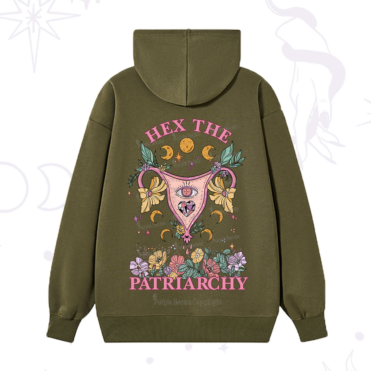 Purplehecate Hex the Patriarchy Feminist Power Hoodie
