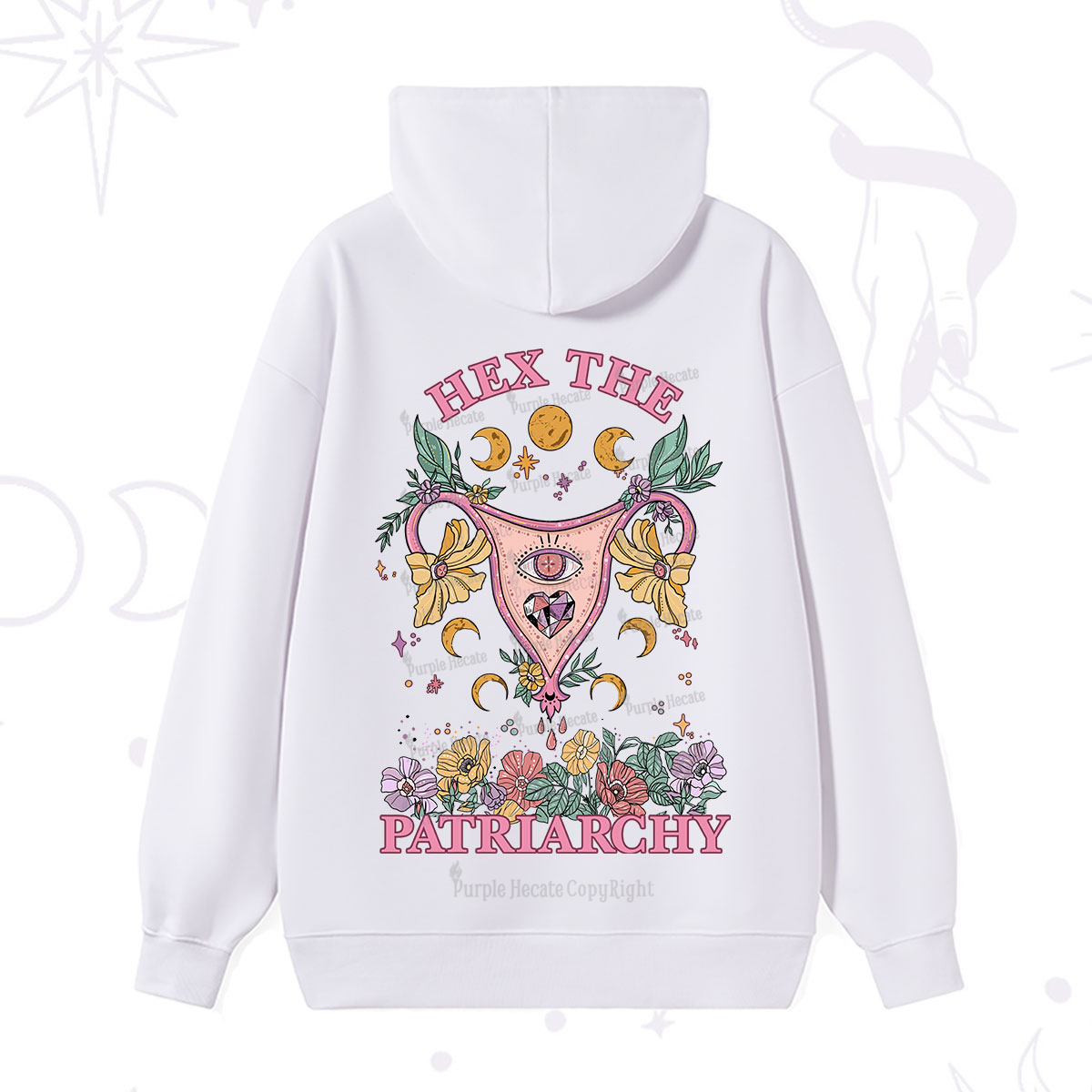 Purplehecate Hex the Patriarchy Feminist Power Hoodie