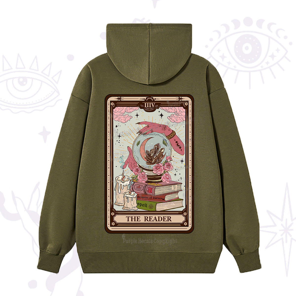 Purplehecate The Reader Tarot Witch Vibes Hoodie