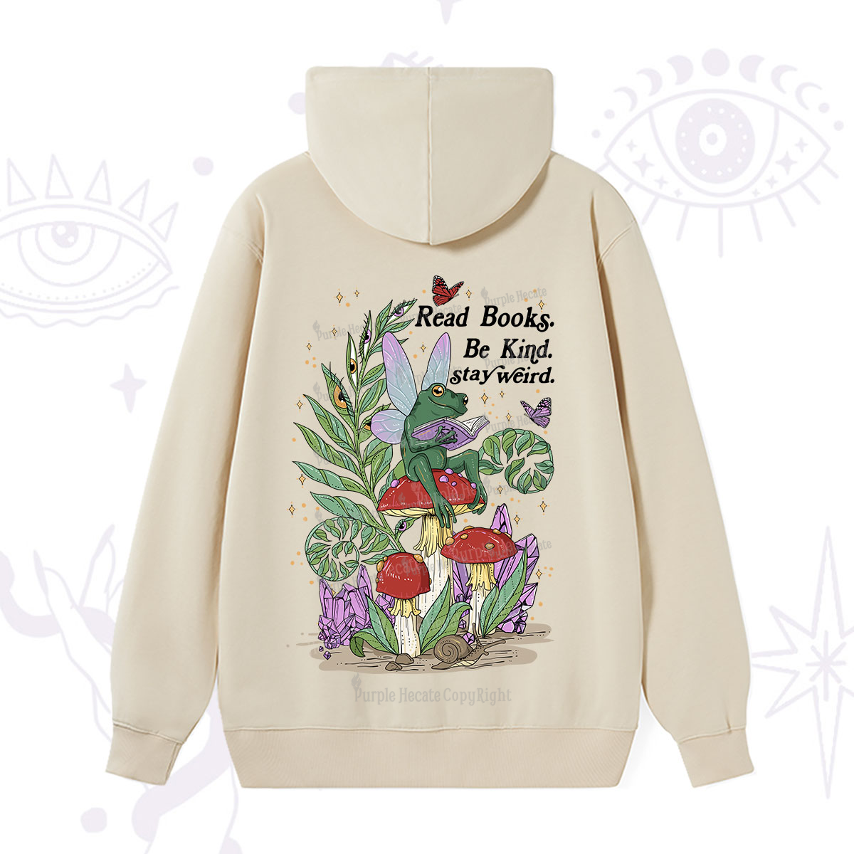 Purplehecate Read Books Be Kind Stay Weird Hoodie