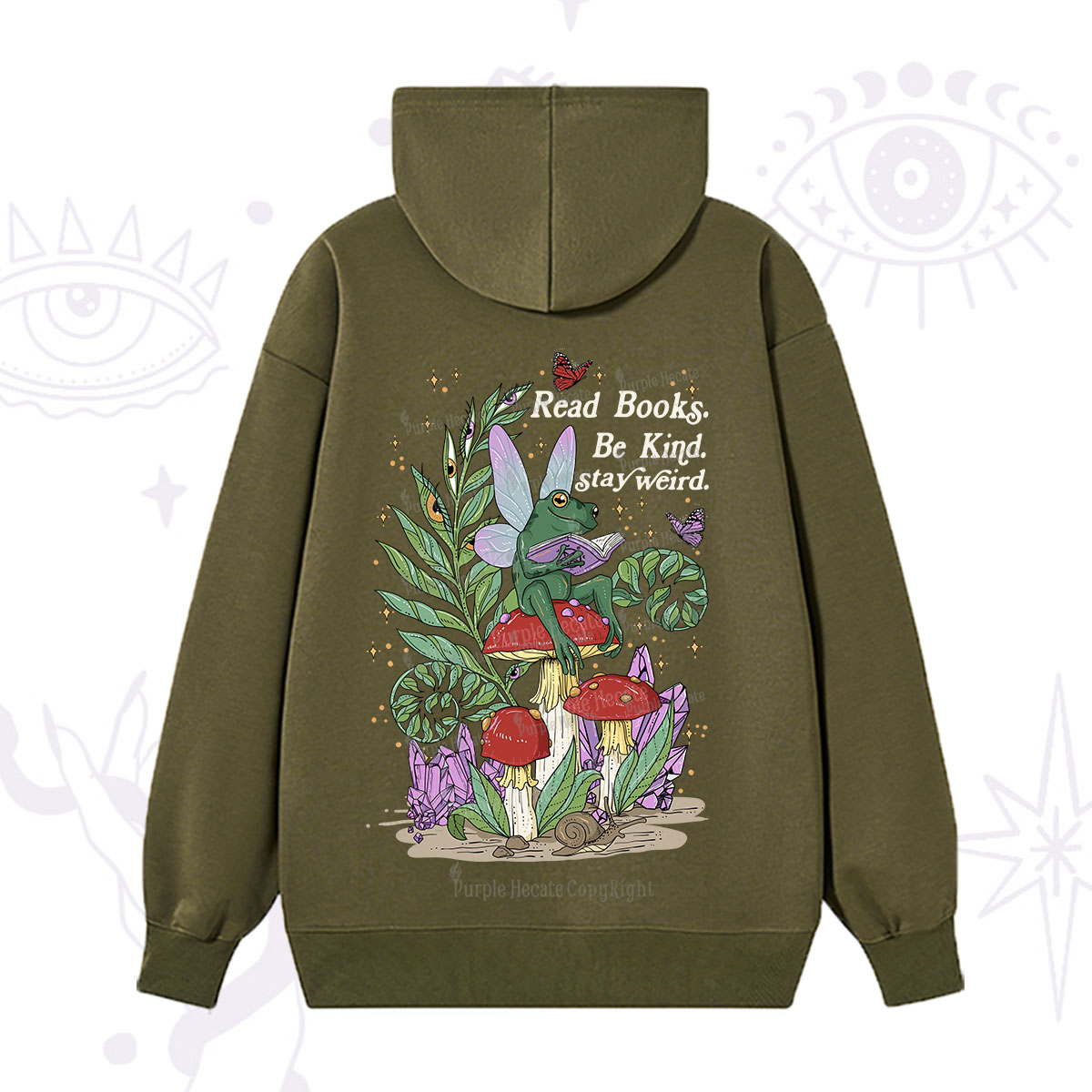 Purplehecate Read Books Be Kind Stay Weird Hoodie