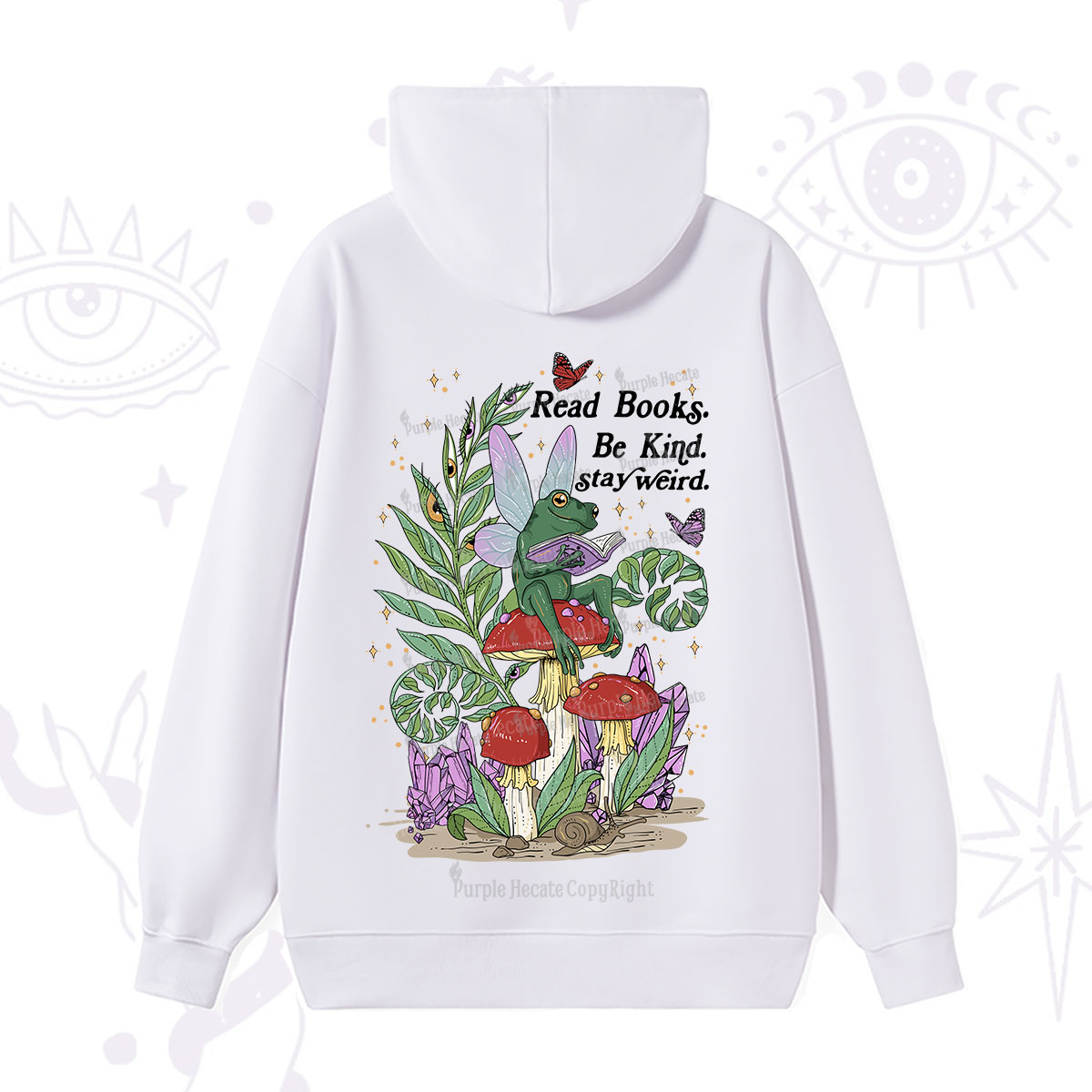 Purplehecate Read Books Be Kind Stay Weird Hoodie