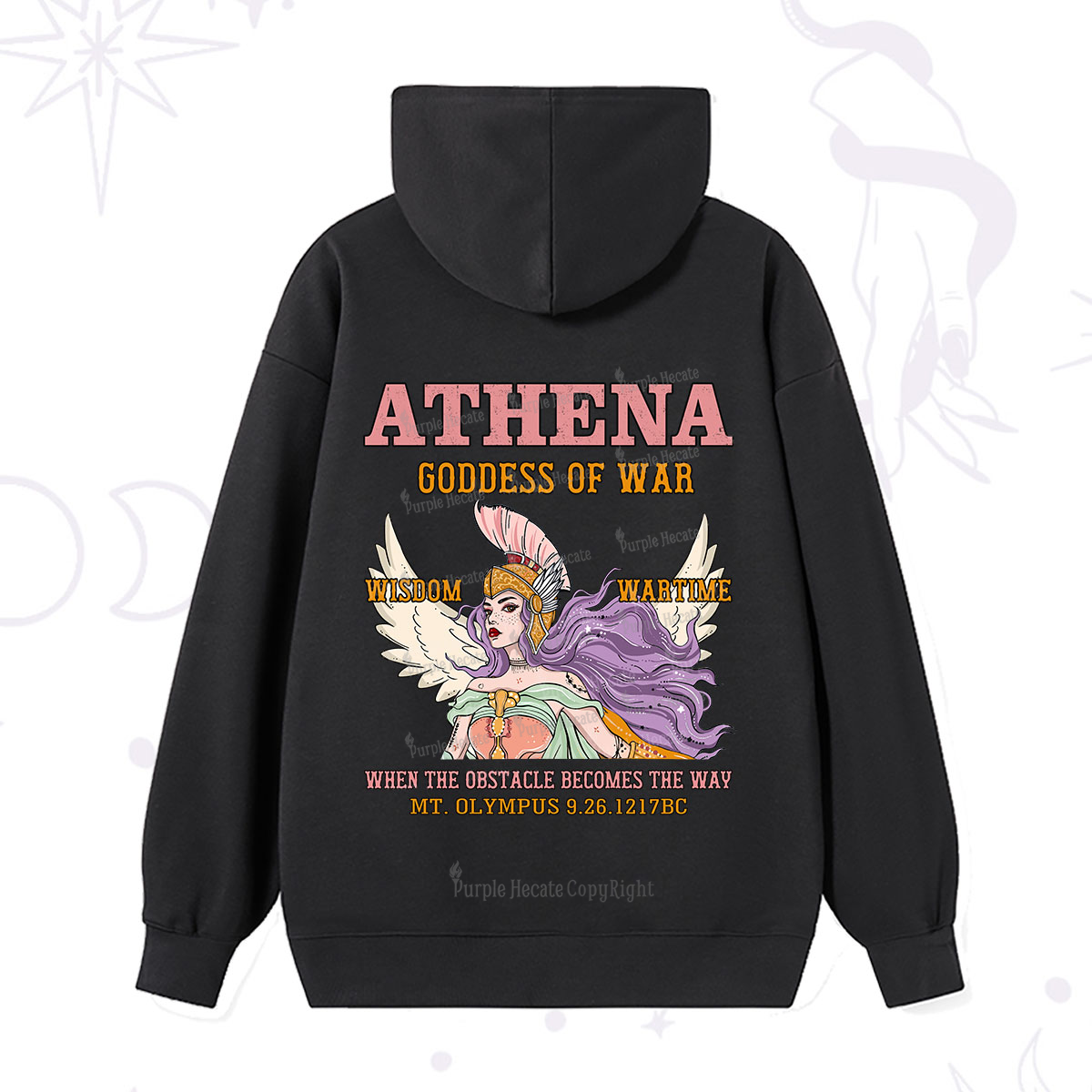 Purplehecate Wise War Goddess Athena Hoodie