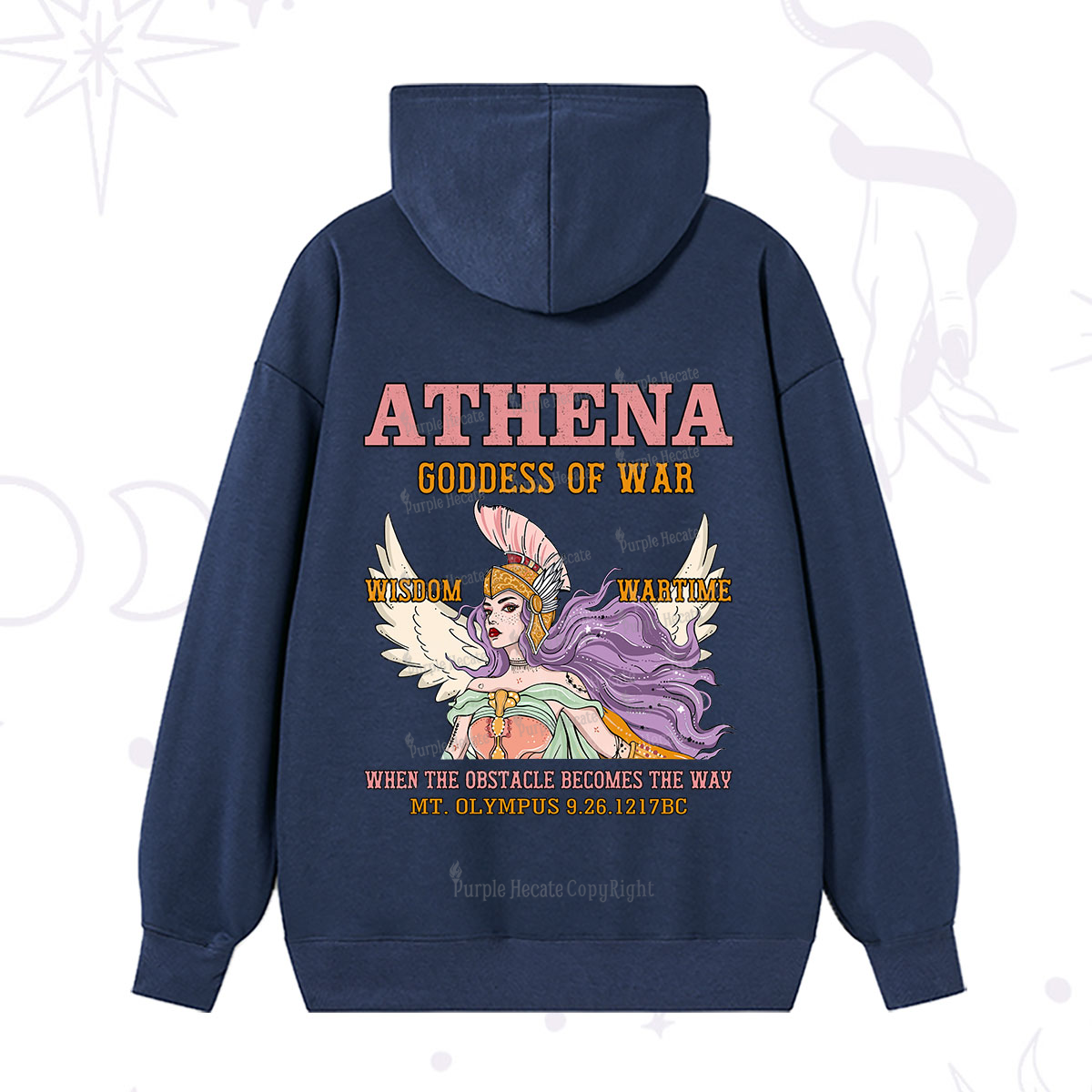 Purplehecate Wise War Goddess Athena Hoodie