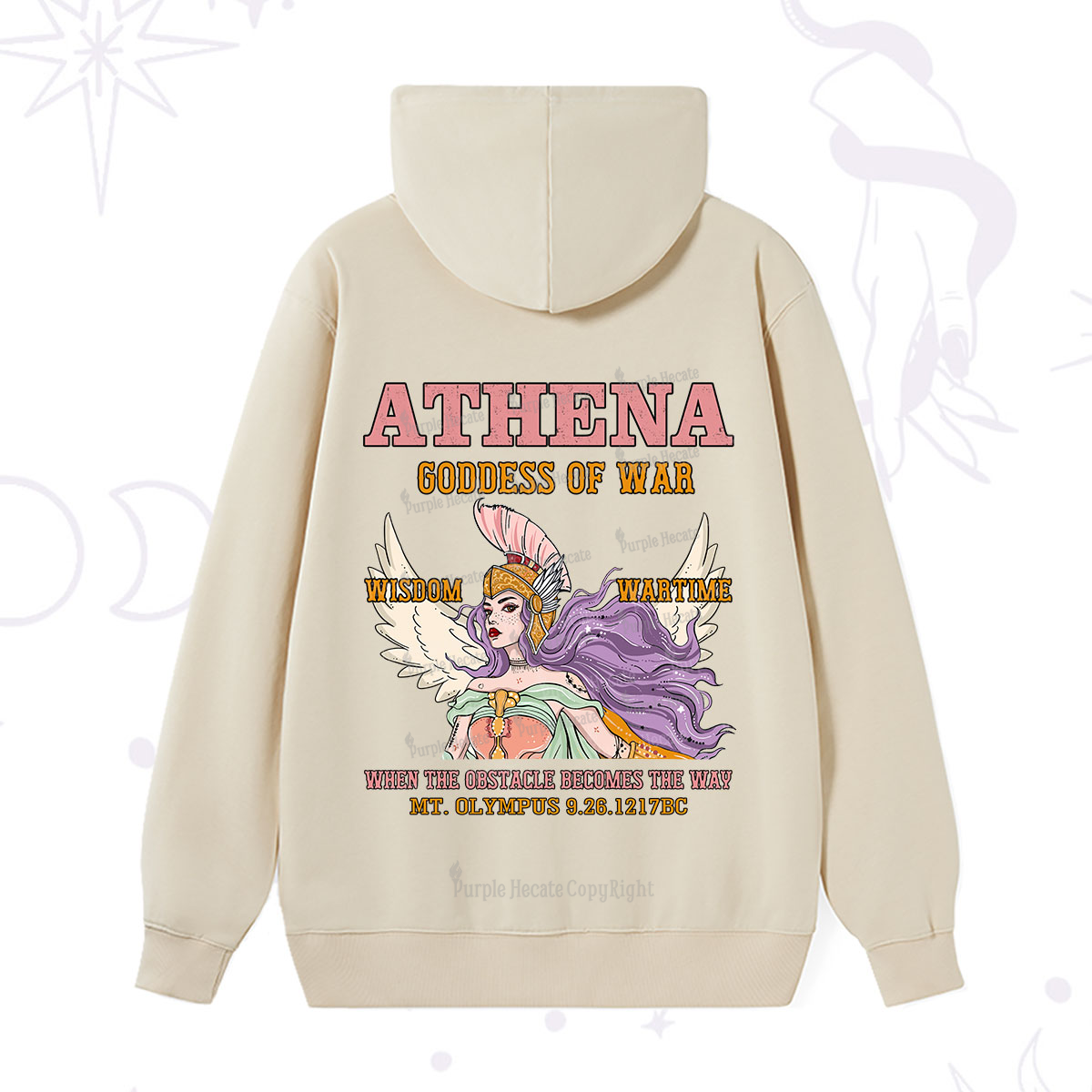Purplehecate Wise War Goddess Athena Hoodie