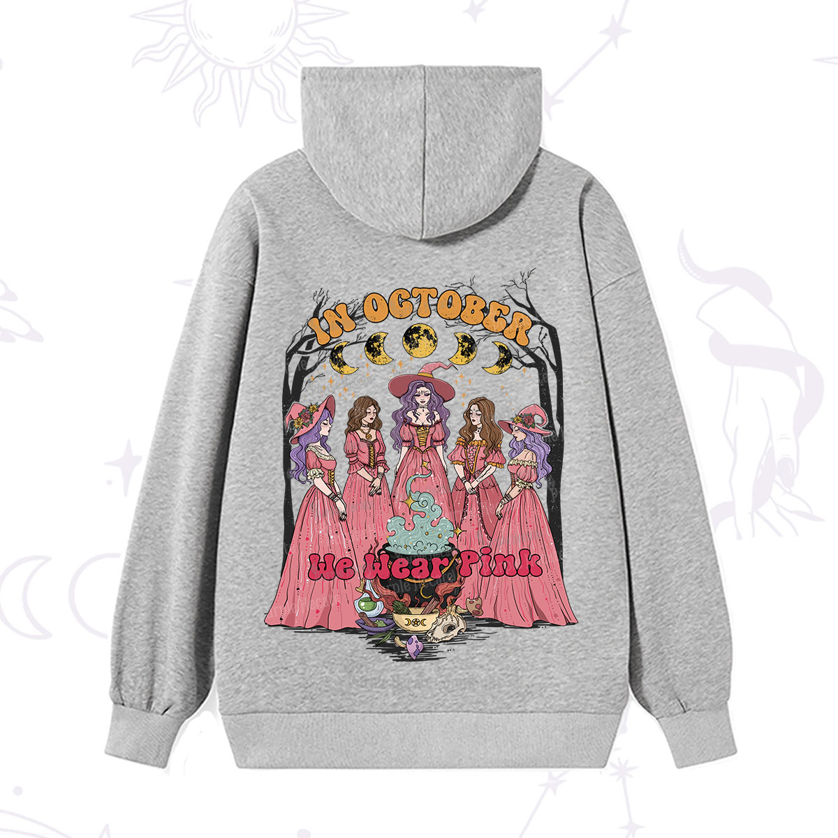 Purplehecate In October We Wear Pink Halloween Hoodie