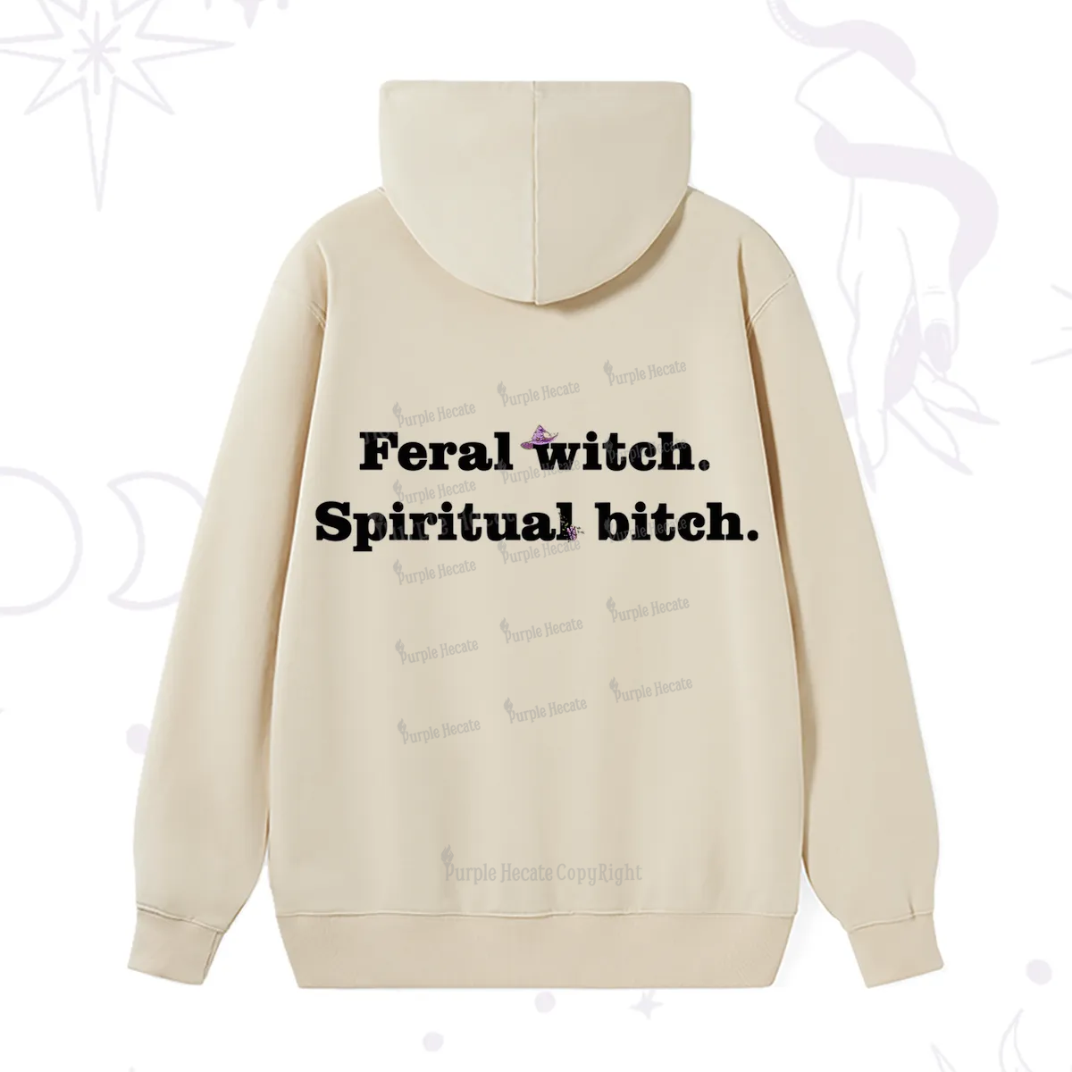 Purplehecate Feral Witch Spiritual Bitch Hoodie