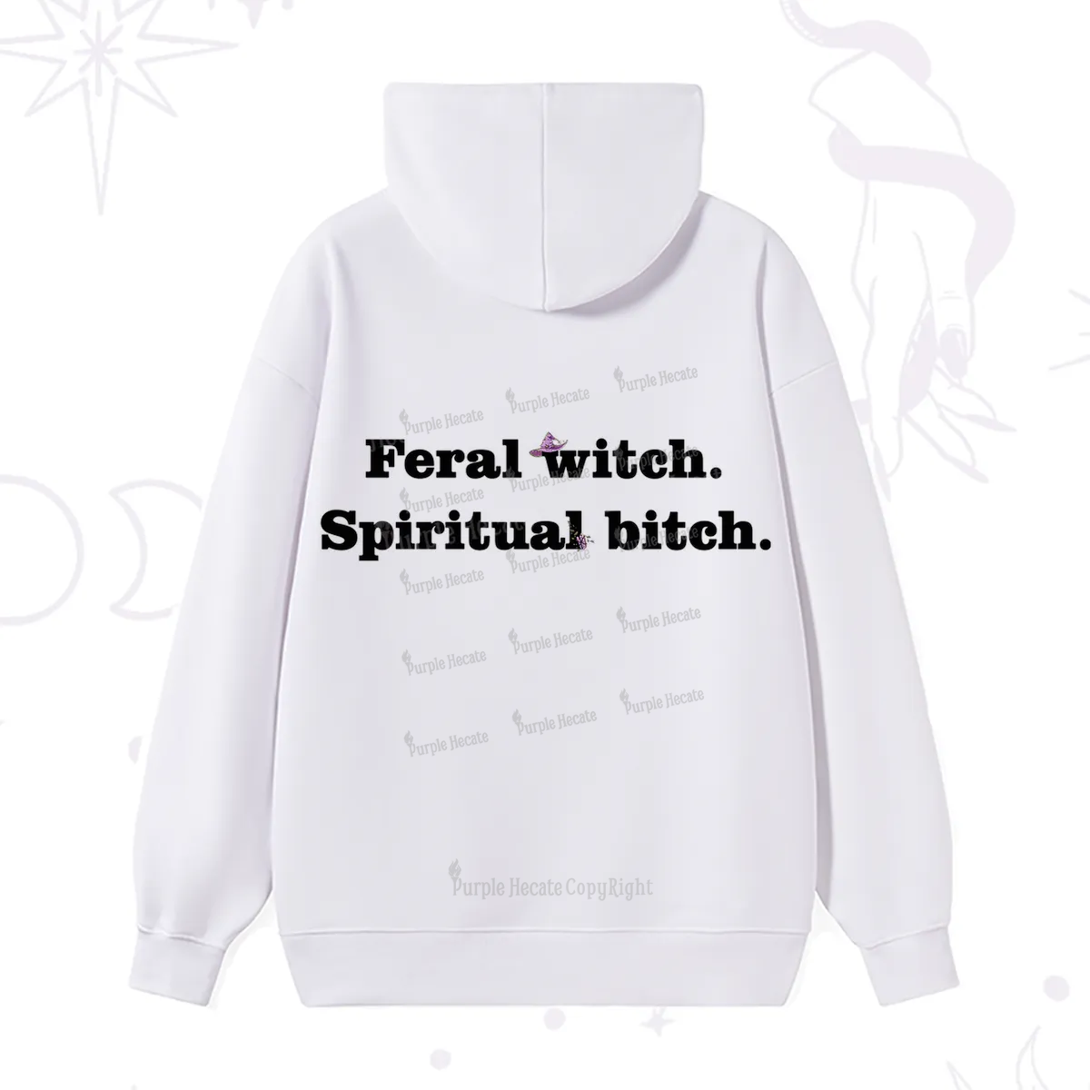 Purplehecate Feral Witch Spiritual Bitch Hoodie