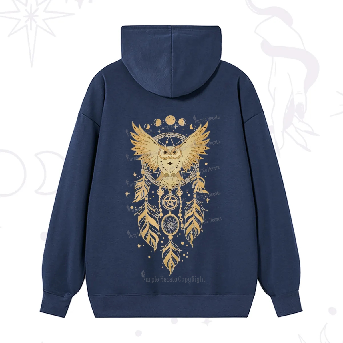 Purplehecate Mystical Owl Dreamcatcher Hoodie