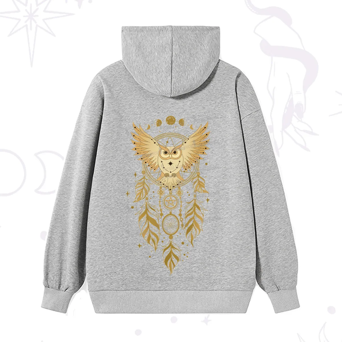 Purplehecate Mystical Owl Dreamcatcher Hoodie