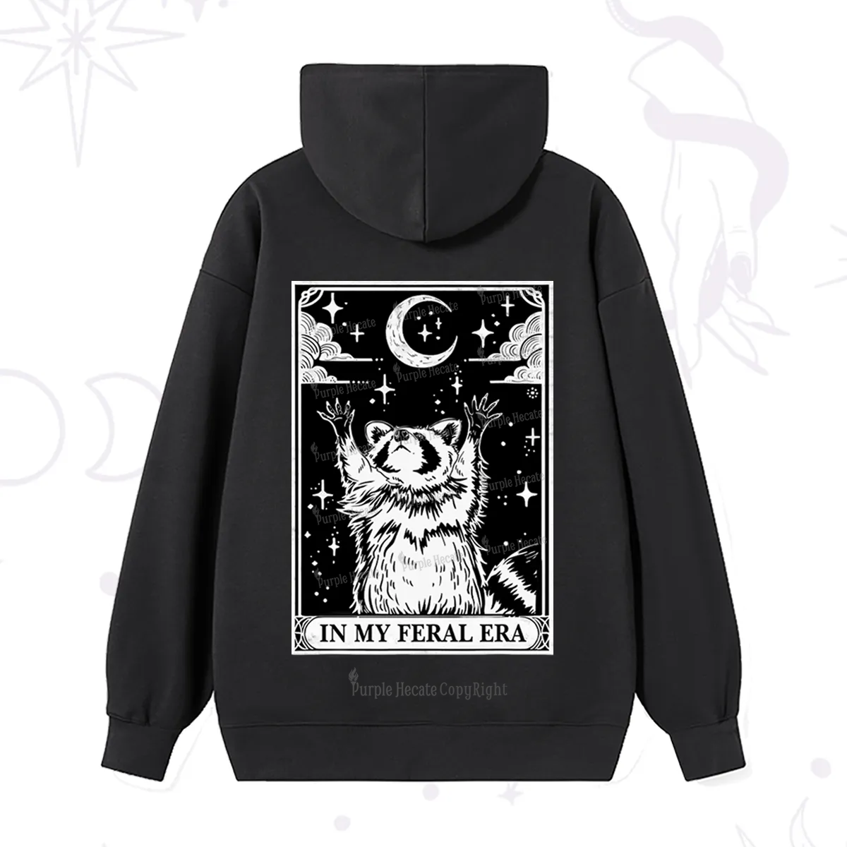 Purplehecate The In My Feral Era Oracle Card Hoodie