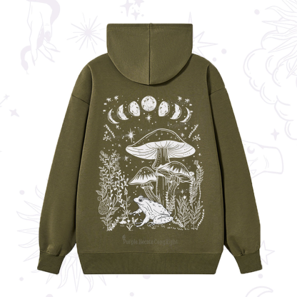 Purplehecate Celestial Frog Mushrooms Hoodie