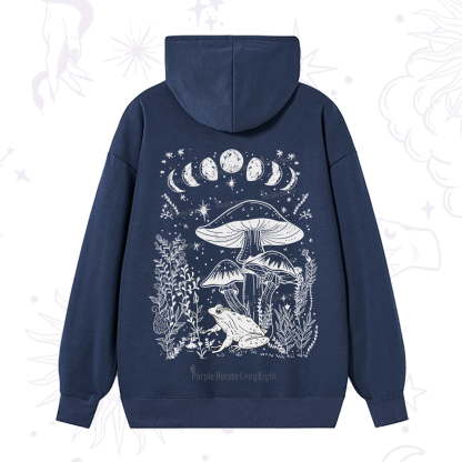 Purplehecate Celestial Frog Mushrooms Hoodie