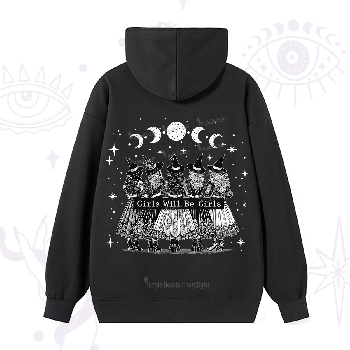 Purplehecate Girls Will Be Girls Witch Power Hoodie