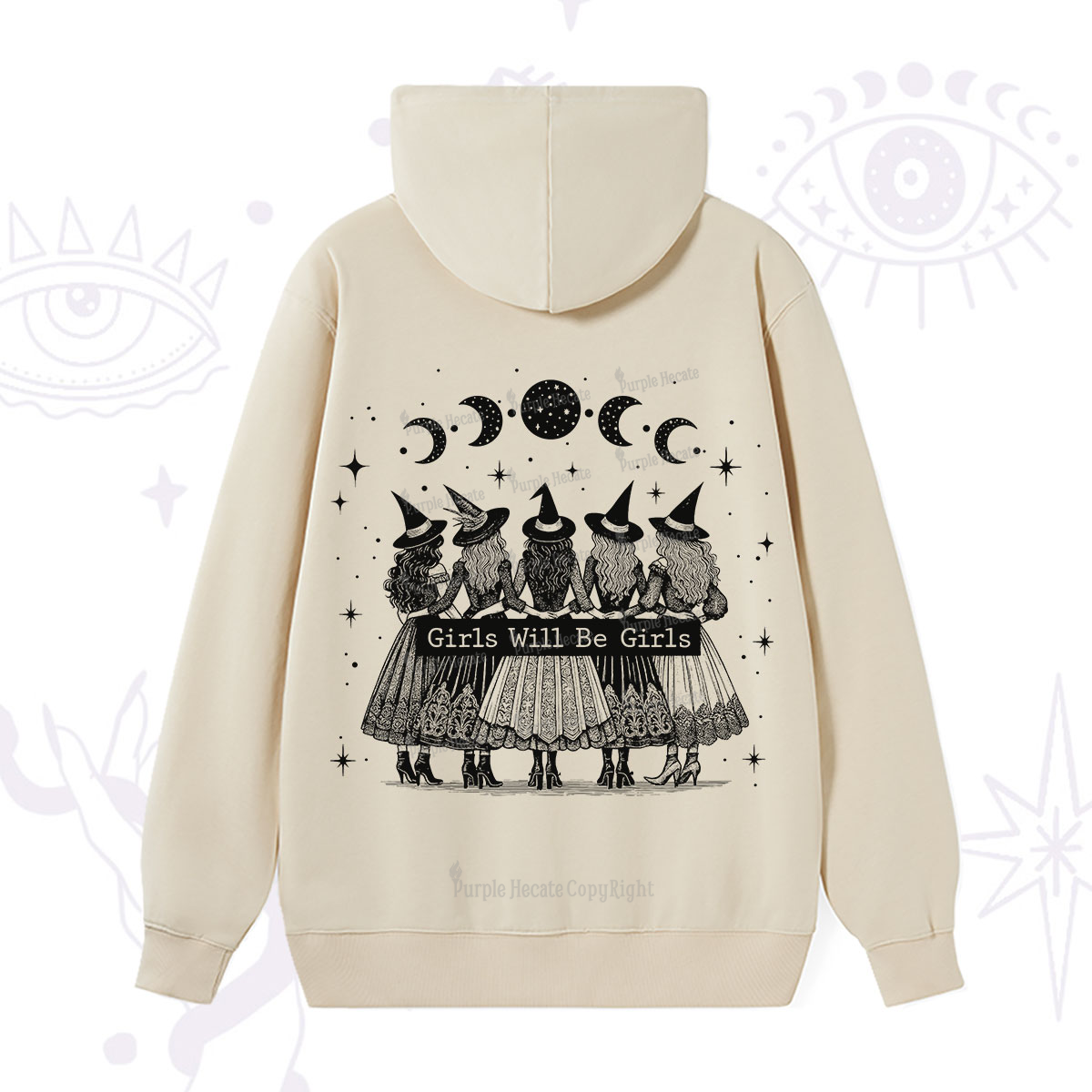 Purplehecate Girls Will Be Girls Witch Power Hoodie