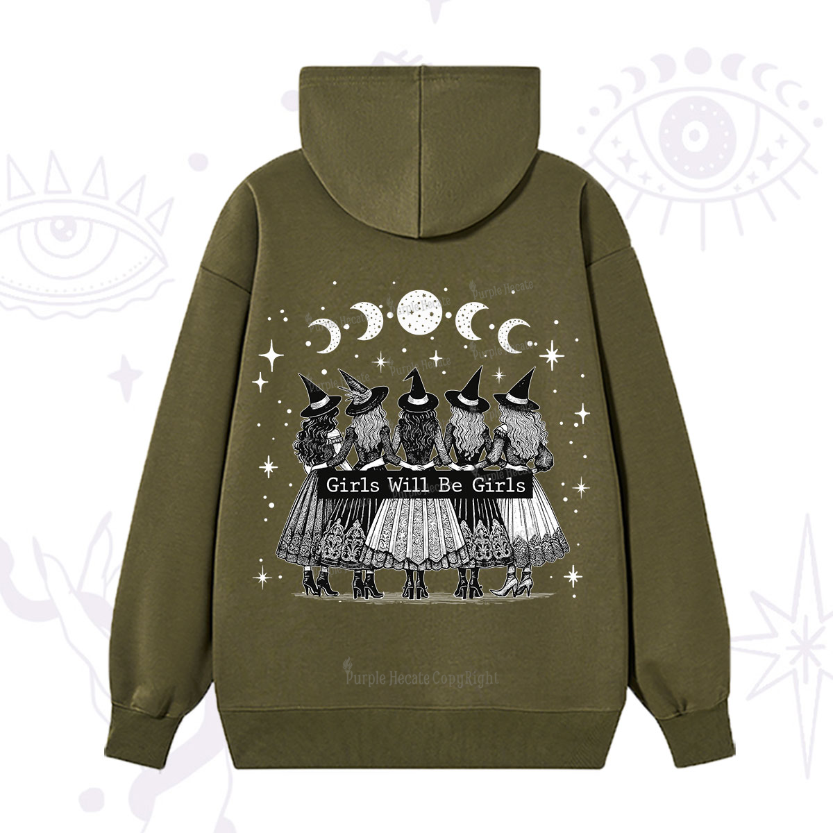 Purplehecate Girls Will Be Girls Witch Power Hoodie