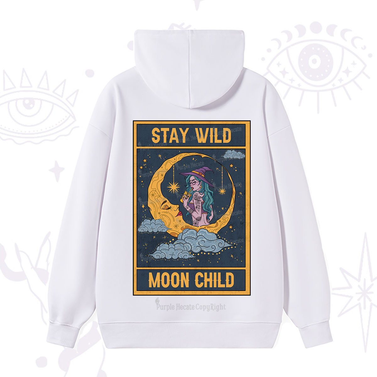 Purplehecate The Stay Wild Moon Child Oracle Card Hoodie