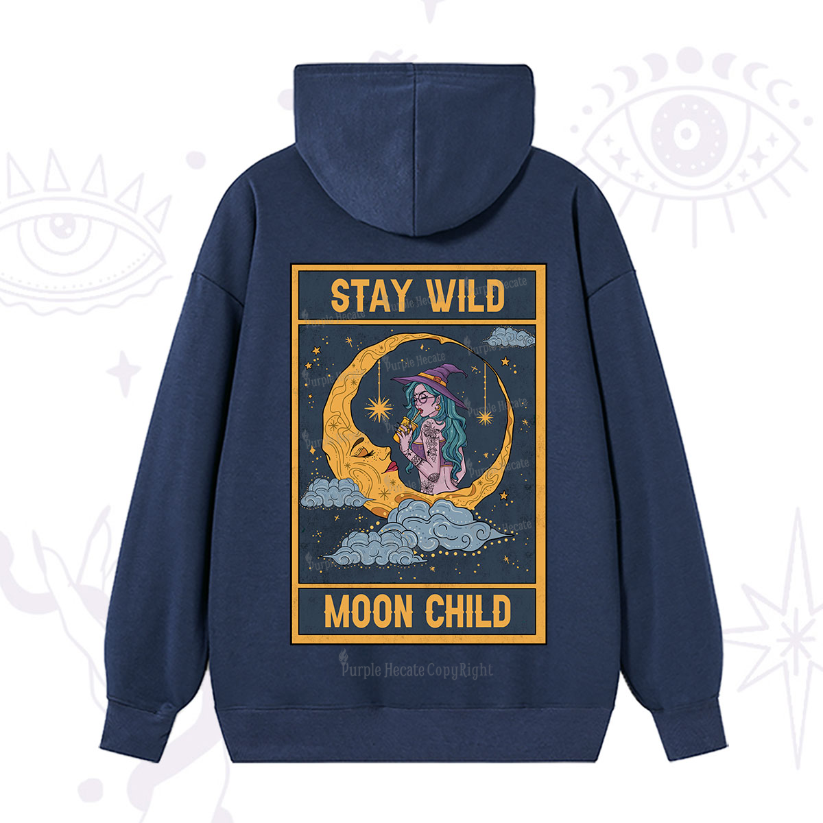 Purplehecate The Stay Wild Moon Child Oracle Card Hoodie