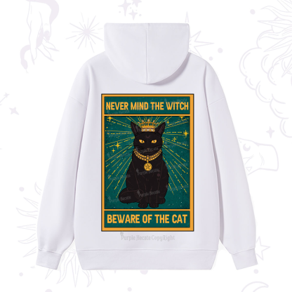 Purplehecate The Never Mind The Witch Beware Of The Cat Oracle Card Hoodie