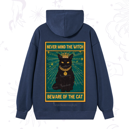 Purplehecate The Never Mind The Witch Beware Of The Cat Oracle Card Hoodie