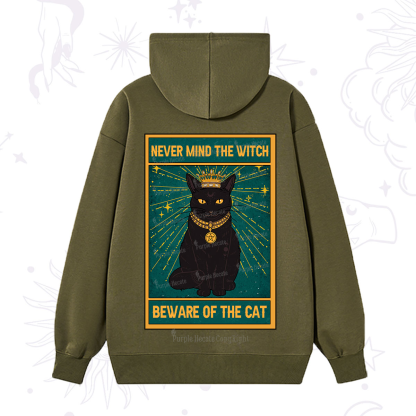 Purplehecate The Never Mind The Witch Beware Of The Cat Oracle Card Hoodie