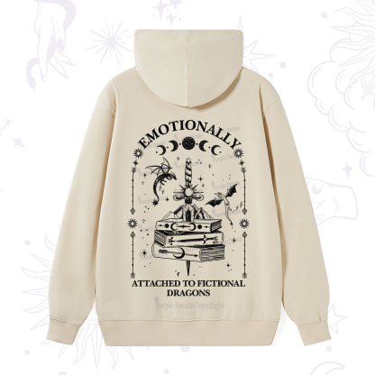 Purplehecate Emotionally Attached to Fictional Dragons Hoodie