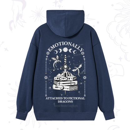 Purplehecate Emotionally Attached to Fictional Dragons Hoodie
