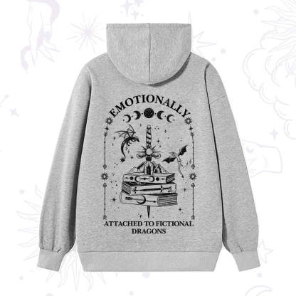 Purplehecate Emotionally Attached to Fictional Dragons Hoodie