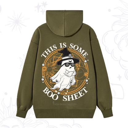 Purplehecate This Is Some Boo Sheet Halloween Hoodie