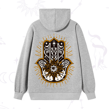 Purplehecate The Sun Eye Hamsa Hoodie