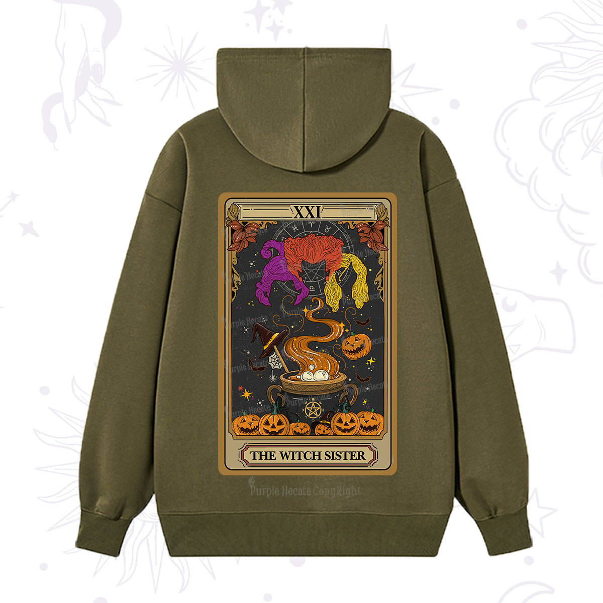 Purplehecate The Witch Sister Tarot Halloween Hoodie