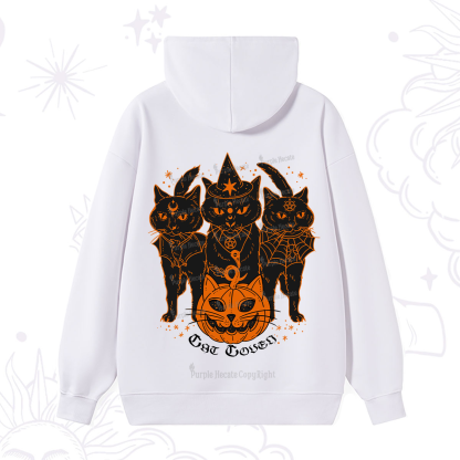 Purplehecate Pumpkin Witch Cat Coven Halloween Hoodie