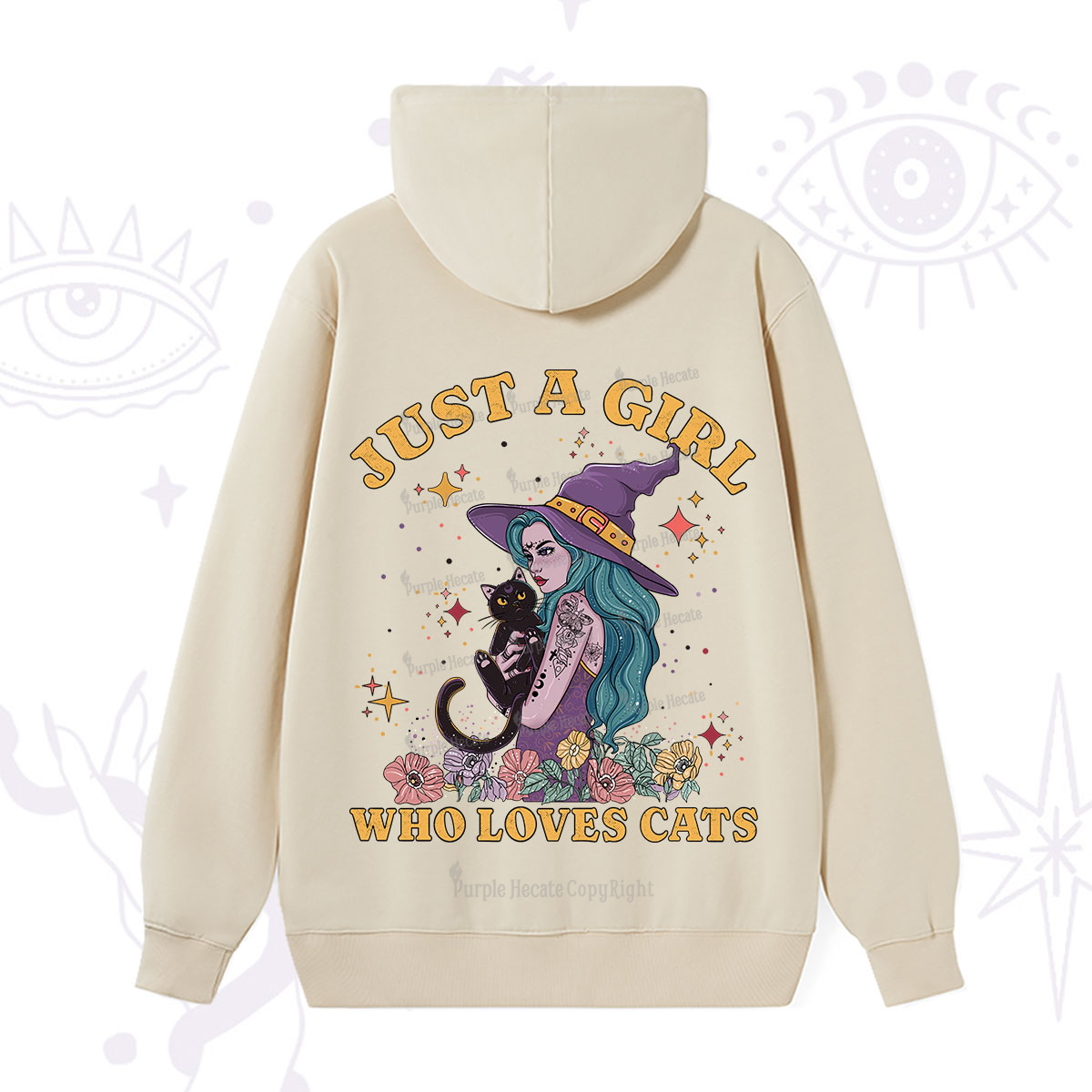 Purplehecate Just A Girl Who Loves Cats Hoodie