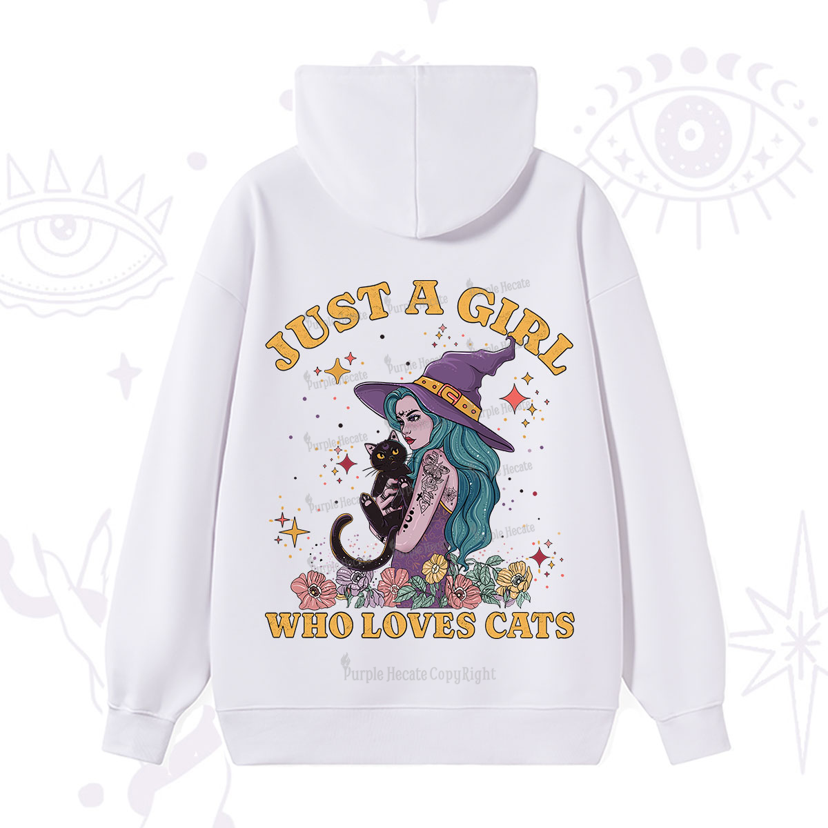 Purplehecate Just A Girl Who Loves Cats Hoodie