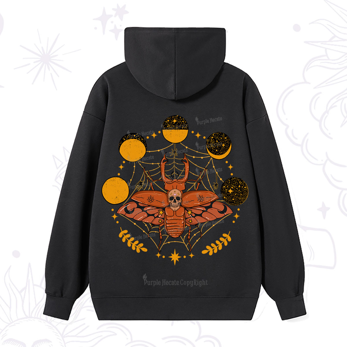 Purplehecate Lunar Web Death Beetle Hoodie