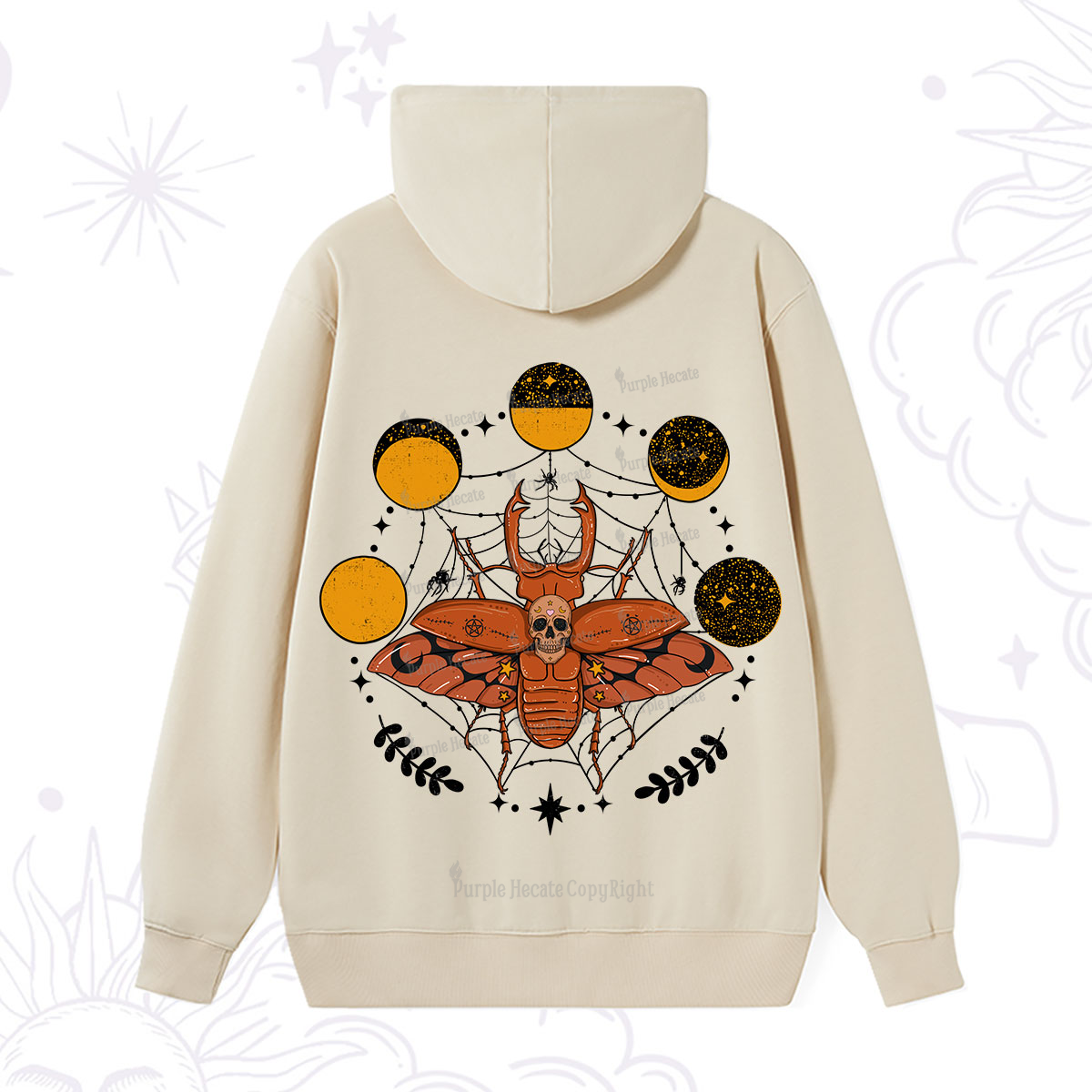 Purplehecate Lunar Web Death Beetle Hoodie