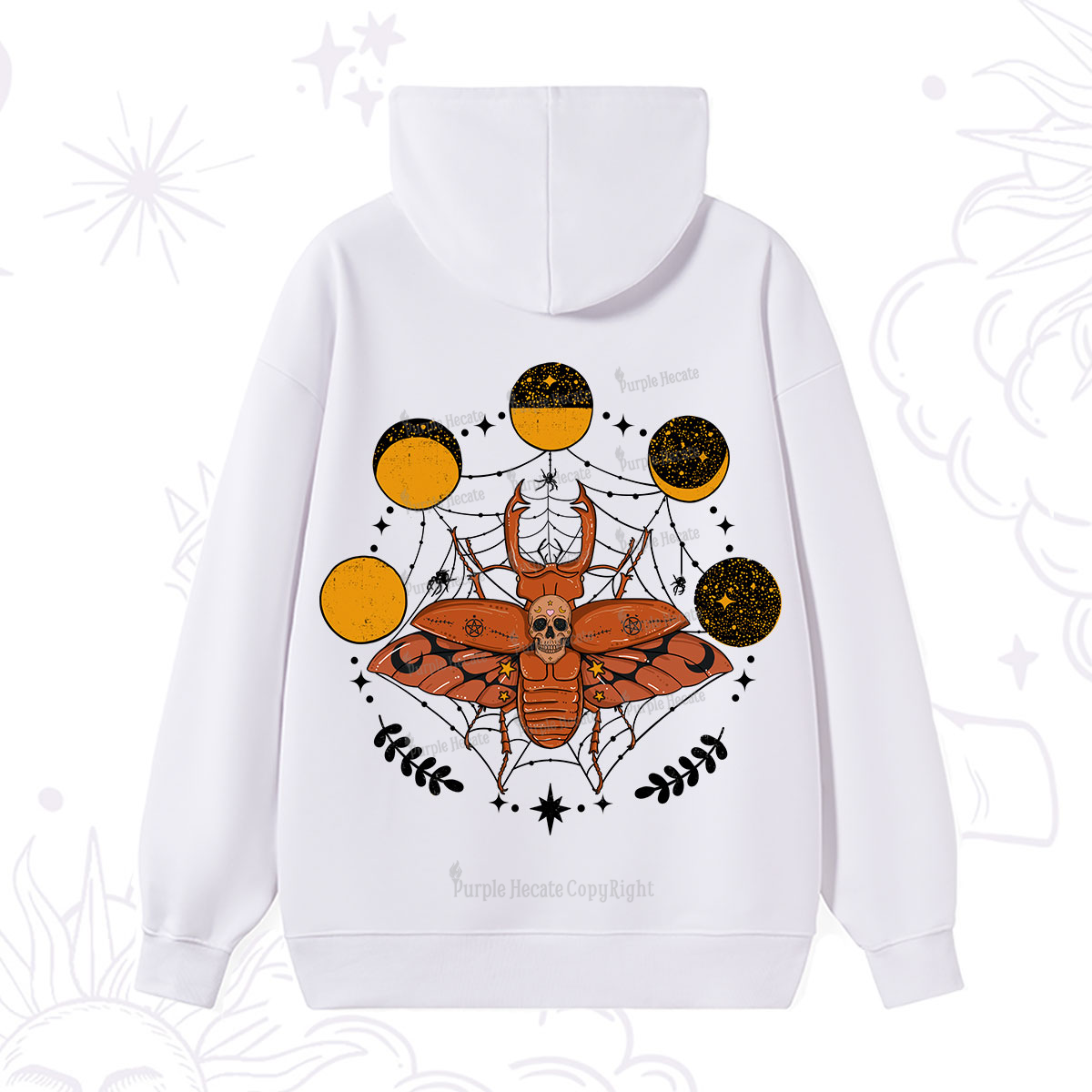 Purplehecate Lunar Web Death Beetle Hoodie