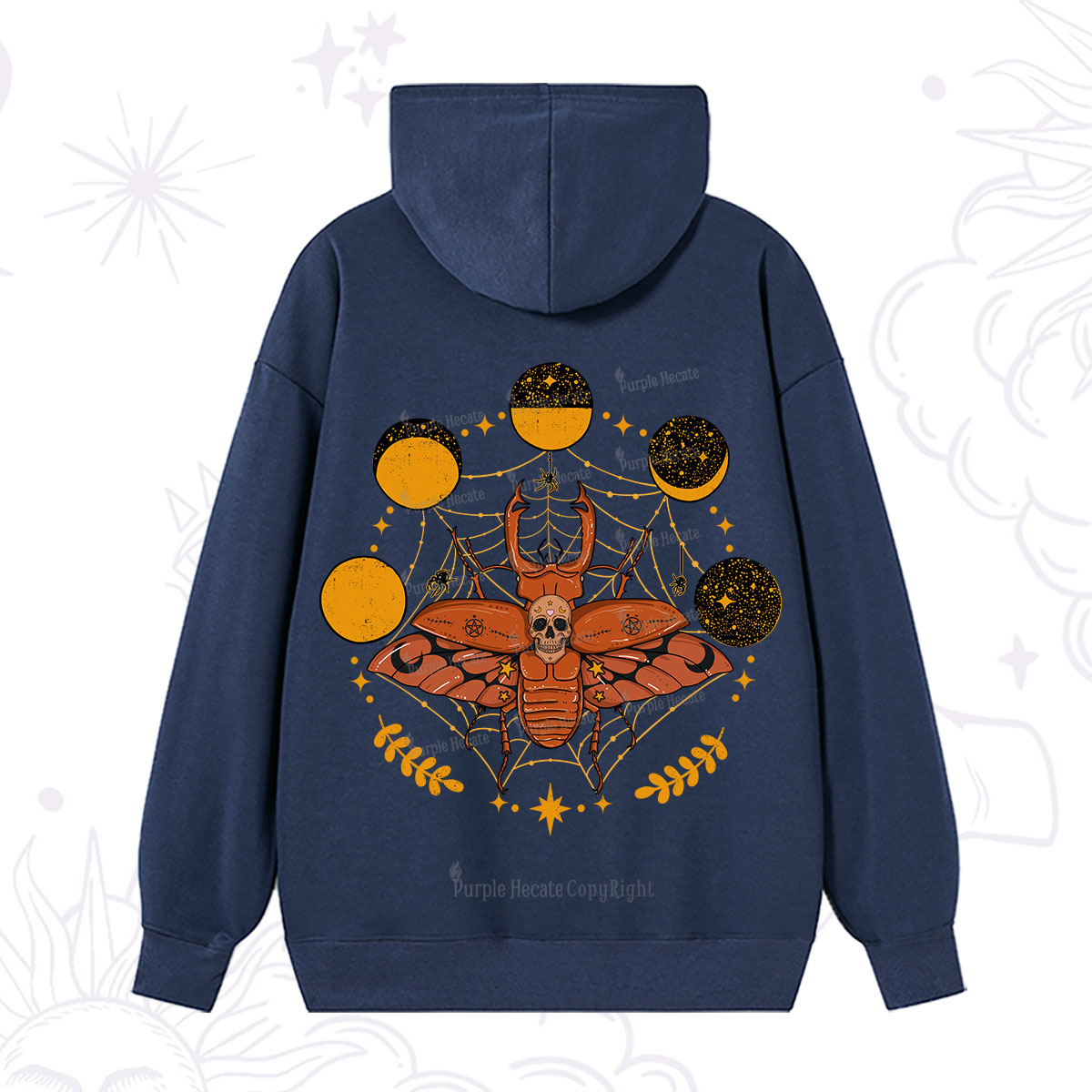 Purplehecate Lunar Web Death Beetle Hoodie