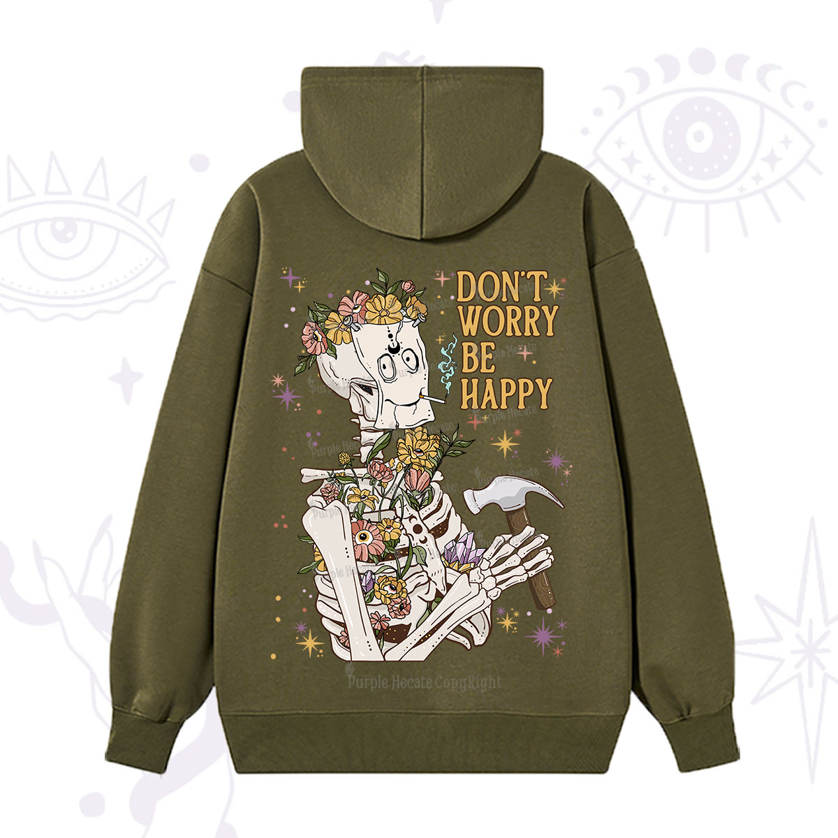Purplehecate Don't Worry Be Happy Hoodie