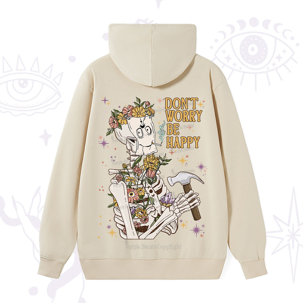 Purplehecate Don't Worry Be Happy Hoodie