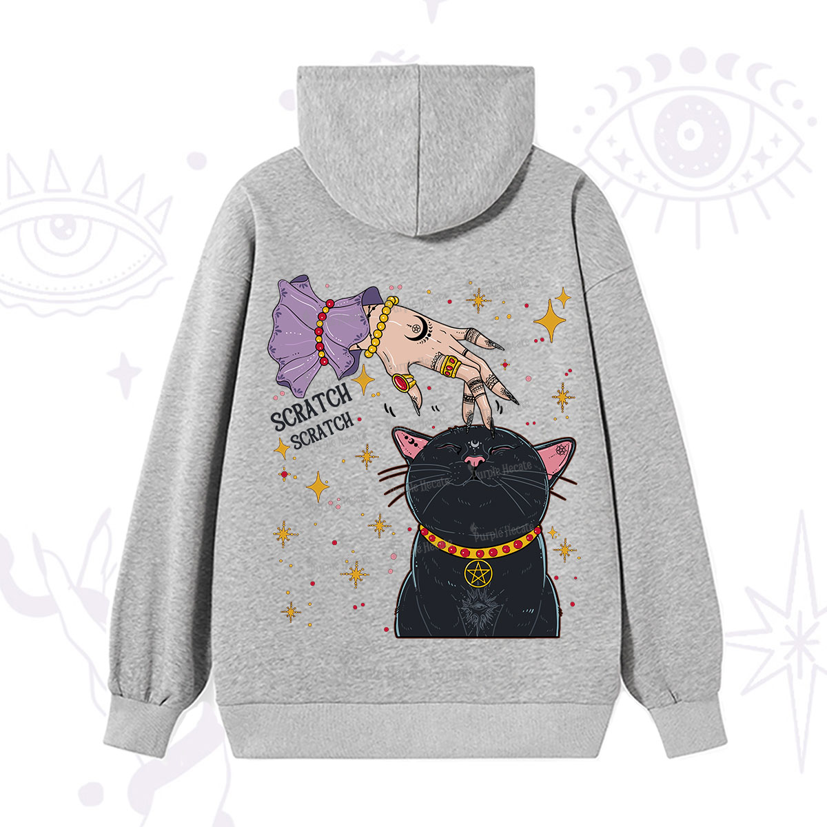 Purplehecate Witch's Cat Scratch Hoodie