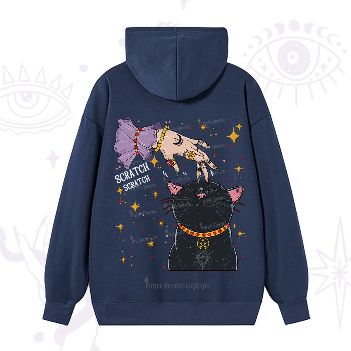Purplehecate Witch's Cat Scratch Hoodie