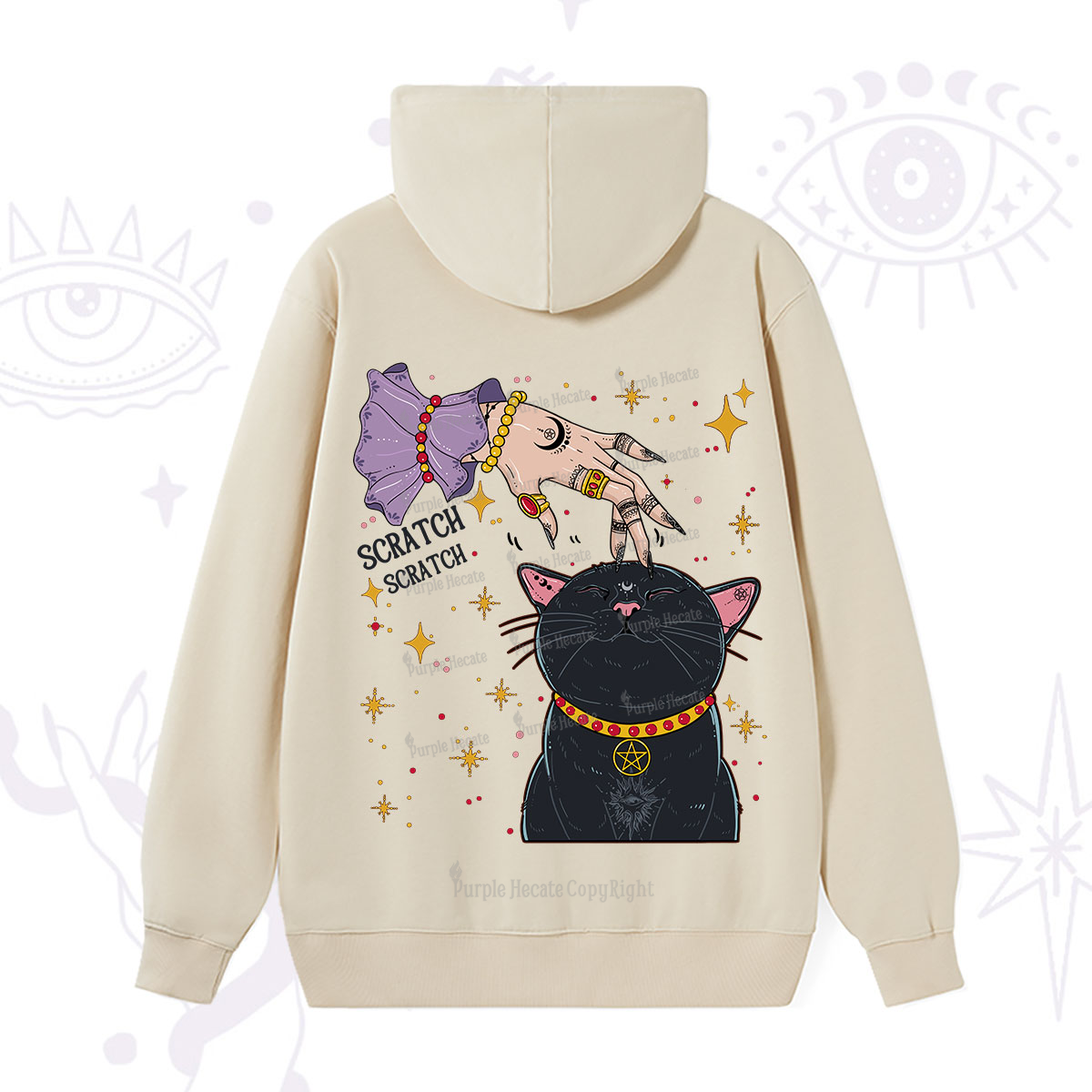 Purplehecate Witch's Cat Scratch Hoodie