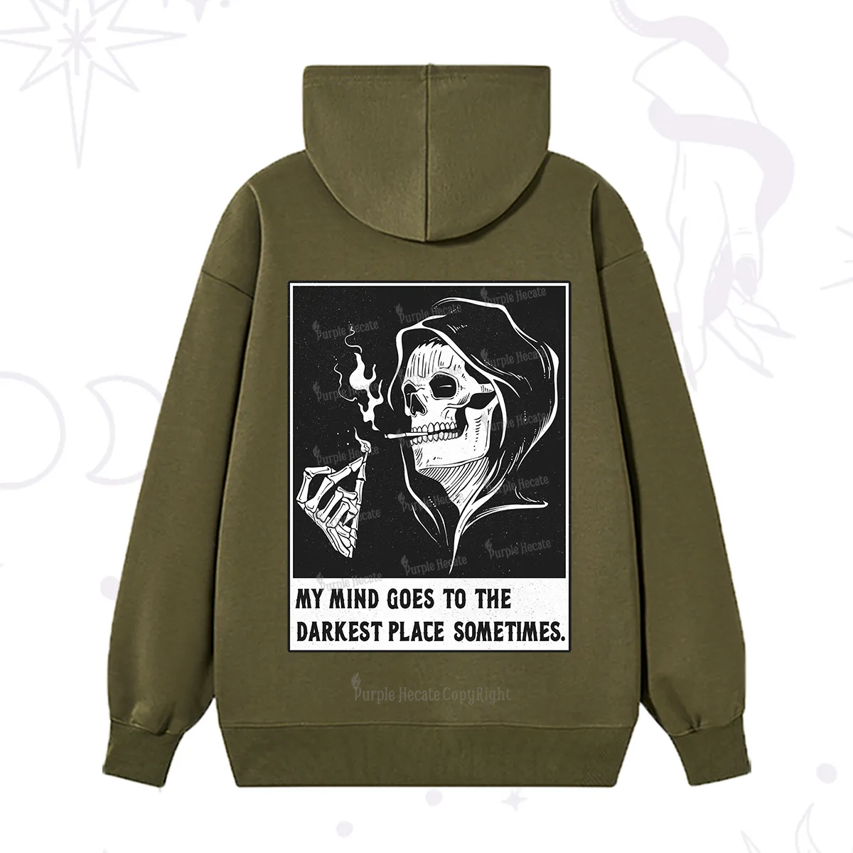 Purplehecate My Mind Goes To The Darkest Place Sometimes Hoodie