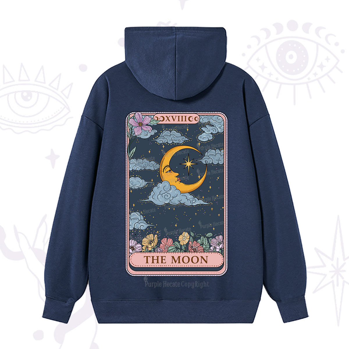 Purplehecate The Moon Tarot Card Hoodie