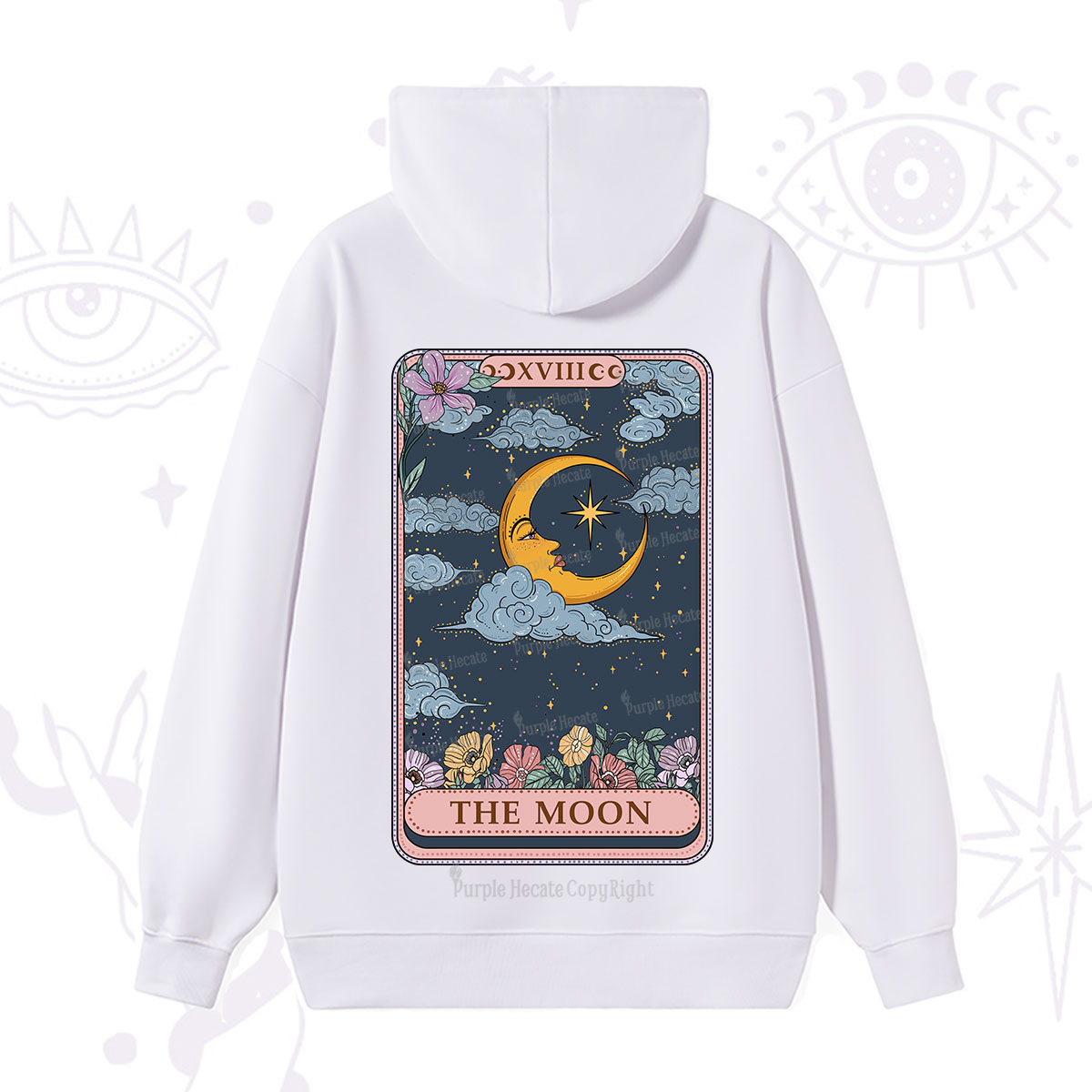Purplehecate The Moon Tarot Card Hoodie