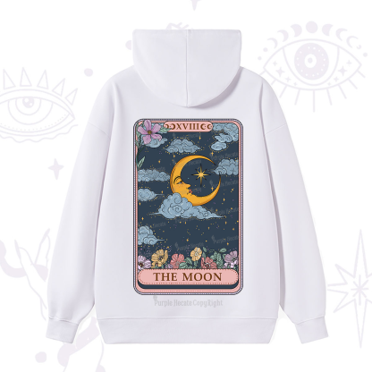 Purplehecate The Moon Tarot Card Hoodie