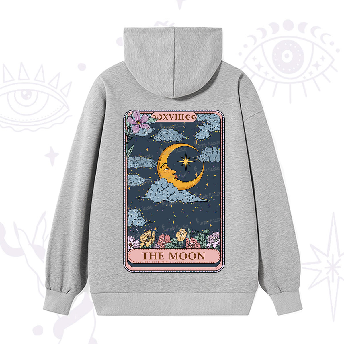 Purplehecate The Moon Tarot Card Hoodie