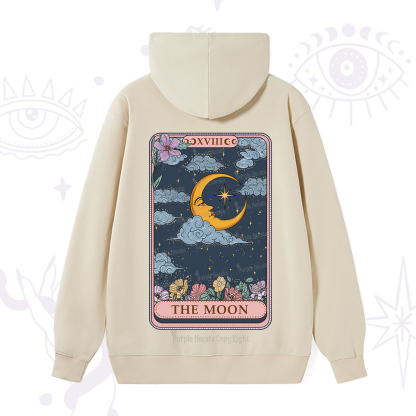 Purplehecate The Moon Tarot Card Hoodie